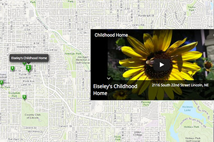 Screenshot of mapping aplication